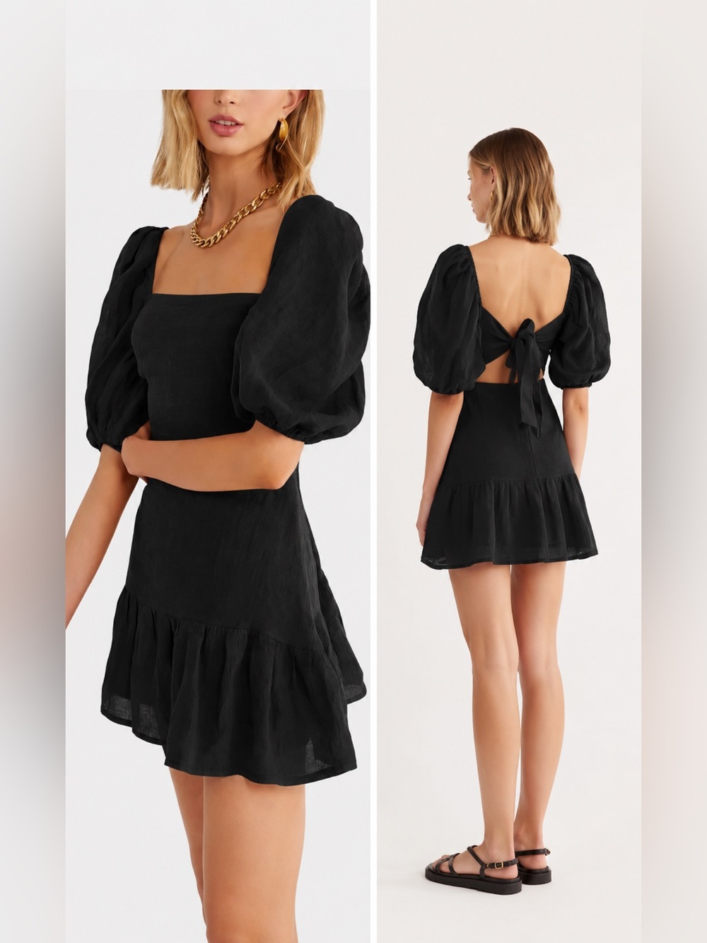 Rumer The Label Mia Mini Dress In Black color, size small